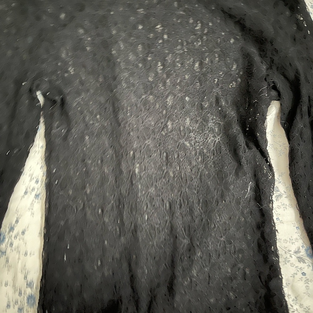 Cotton On Black Lace Long Sleeve Top